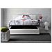 Letto Matrimoniale Betty, Letto Contenitore Con Rivestimento In Tessuto, 100% Made In Italy, Apertura Frontale, Adatto Per Materasso Cm 160x190, Bianco - Foto miniatura 3