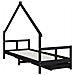 Giroletto Bambini con Cassetti Nero 80x200cm Massello di Pino - Foto miniatura 6