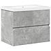 Set Mobili Da Bagno 2 Pz Grigio Cemento In Legno Multistrato - Foto miniatura 2