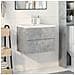Set Mobili Da Bagno 2 Pz Grigio Cemento In Legno Multistrato - Foto miniatura 3