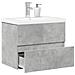 Set Mobili Da Bagno 2 Pz Grigio Cemento In Legno Multistrato - Foto miniatura 1