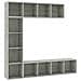 Lusso Casadino -  Set Mobili Libreria/porta Tv 3 Pz Grigio Cemento 180x30x180 Cm - Foto miniatura 1