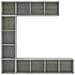 Lusso Casadino -  Set Mobili Libreria/porta Tv 3 Pz Grigio Cemento 180x30x180 Cm - Foto miniatura 3