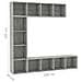 Lusso Casadino -  Set Mobili Libreria/porta Tv 3 Pz Grigio Cemento 180x30x180 Cm - Foto miniatura 5