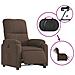 Poltrona Alzapersona Reclinabile Elettrica Marrone Microfibra - Foto miniatura 5