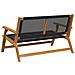 Panchina da giardino nera 122x76x73,5 cm in legno massello di acacia - Foto miniatura 4