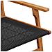 Panchina da giardino nera 122x76x73,5 cm in legno massello di acacia - Foto miniatura 7