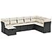 Set Divani da Giardino con Cuscini 8 pz Nero in Polyrattan - Foto miniatura 1
