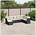 Set Divani da Giardino con Cuscini 8 pz Nero in Polyrattan - Foto miniatura 2