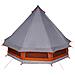 Tenda Familiare Tipi Grigia e Arancione per 6 Persone Impermeabile - Foto miniatura 6
