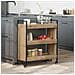 Carrello da Cucina rovere artigianale 70 x 30 x 82 cm - Foto miniatura 2
