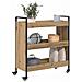 Carrello da Cucina rovere artigianale 70 x 30 x 82 cm - Foto miniatura 3