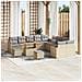 Set Divano da Giardino con cuscino 13 pcs Beige Poly Rattan - Foto miniatura 2