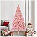 Albero di Natale artificiale con luci integrate Rosa 210 cm PVC - Foto miniatura 2
