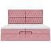 Struttura Letto Pouf con Materassi Rosa 200x200 cm Velluto - Foto miniatura 7