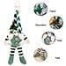 Statuetta Di Gnomo Natalizio - Ornamento Festivo Di Natale In Maglia Verde Con Gambe Lunghe In Stile Rudolph - Foto miniatura 2