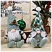 Statuetta Di Gnomo Natalizio - Ornamento Festivo Di Natale In Maglia Verde Con Gambe Lunghe In Stile Rudolph - Foto miniatura 3