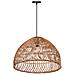 Lampada Da Soffitto In Rattan Marrone D50x32h Cm - Foto miniatura 2
