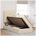 Letto con contenitore e LED Crema 90 x 190 cm Poliestere - Foto miniatura 4