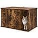 Casa per Gatti Rovere fumé 85 x 55 x 50 cm Legno multistrato - Foto miniatura 3