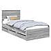 Struttura del letto con cassetto Grigio Sonoma 75 x 190 cm - Foto miniatura 1