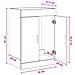 Mobiletto da Bagno Sotto Lavabo Bianco 56 x 37,5 x 81 cm - Foto miniatura 7