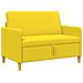 Divano con Storage Giallo Chiaro 122 x 78 x 87 cm Poliestere - Foto miniatura 1