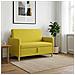 Divano con Storage Giallo Chiaro 122 x 78 x 87 cm Poliestere - Foto miniatura 2