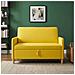 Divano con Storage Giallo Chiaro 122 x 78 x 87 cm Poliestere - Foto miniatura 3