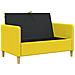 Divano con Storage Giallo Chiaro 122 x 78 x 87 cm Poliestere - Foto miniatura 4