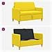 Divano con Storage Giallo Chiaro 122 x 78 x 87 cm Poliestere - Foto miniatura 6