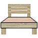 Struttura letto con testata Rovere Sonoma 80 x 200 cm - Foto miniatura 4