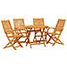 Set da Pranzo per Giardino 5 pcs Marrone - Foto miniatura 1