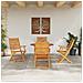 Set da Pranzo per Giardino 5 pcs Marrone - Foto miniatura 4