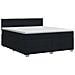 Letto box spring con materasso Nero 160 x 200 cm Tessuto - Foto miniatura 1