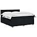 Letto box spring con materasso Nero 160 x 200 cm Tessuto - Foto miniatura 10