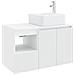 Set di mobili per il bagno 2 pz Bianco Legno ingegnerizzato - Foto miniatura 1