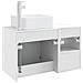 Set di mobili per il bagno 2 pz Bianco Legno ingegnerizzato - Foto miniatura 10