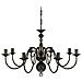 Lampadario Stile Antico Metallo Nero Lampadine 8 X E14 - Foto miniatura 4