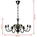 Lampadario Stile Antico Metallo Nero Lampadine 8 X E14 - Foto miniatura 8