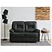 Divano Reclinabile A 2 Posti In Pelle Sintetica Nera Bergen - Foto miniatura 6
