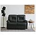 Divano Reclinabile A 2 Posti In Pelle Sintetica Nera Bergen - Foto miniatura 20