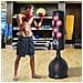 Sacco Da Boxe O Kickboxing Da Terra Per Adulti E Bambini 50x50x165cm - Foto miniatura 4