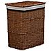 Cesto della Biancheria Impilabile Marrone in Salice - Foto miniatura 1
