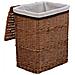 Cesto della Biancheria Impilabile Marrone in Salice - Foto miniatura 6