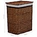 Cesto della Biancheria Impilabile Marrone in Salice - Foto miniatura 8