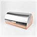 Mr-1673s Portapane, Coperchio Scorrevole, Design Elegante, Acciaio Inossidabile, Legno Argento - Foto miniatura 2
