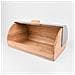 Mr-1673s Portapane, Coperchio Scorrevole, Design Elegante, Acciaio Inossidabile, Legno Argento - Foto miniatura 4