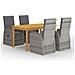 Set Mobili Da Pranzo Per Giardino 5 Pz Grigio - Foto miniatura 1