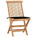 Set da Pranzo Giardino Pieghevole 3 pz Cuscino Massello di Teak - Foto miniatura 3